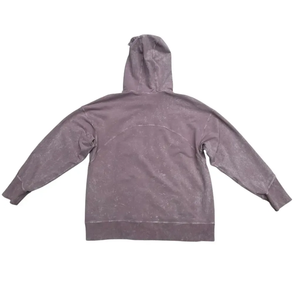 Lululemon Ready to Roll Hoodie Size 10 Washed Vintage Mauve Full Zip